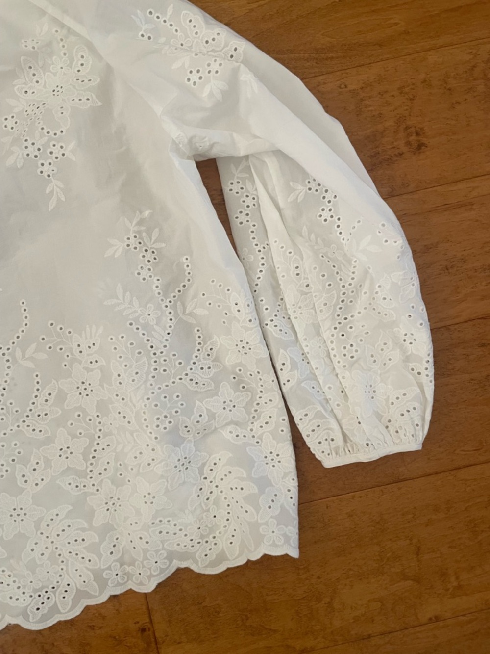 NWT cotton shirt top blouse cotton embroidery - Picture 6 of 8